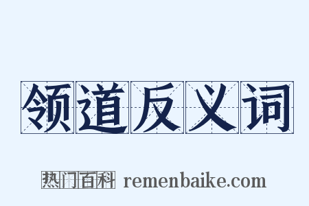 领道反义词是什么意思的图片